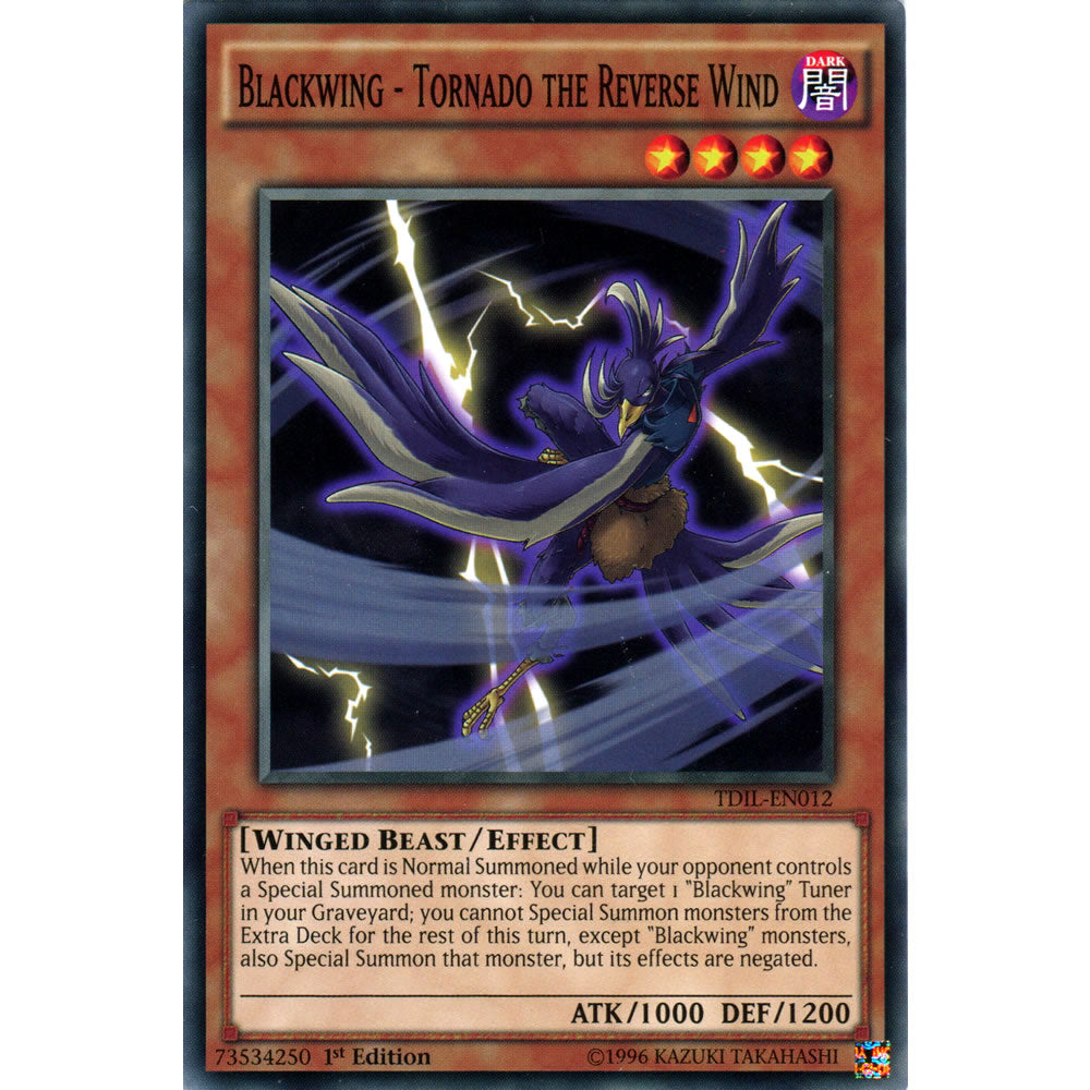 Blackwing - Tornado the Reverse Wind TDIL-EN012 Yu-Gi-Oh! Card from the The Dark Illusion Set