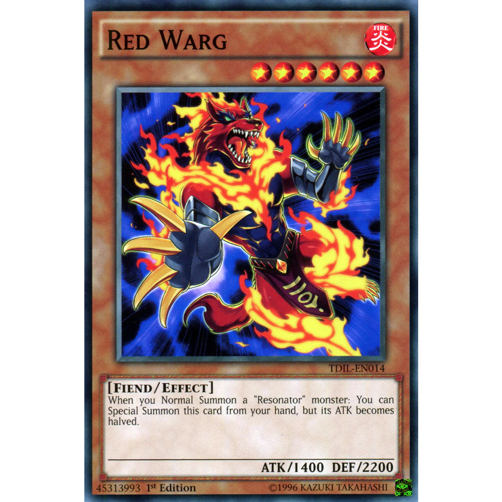 Red Warg TDIL-EN014 Yu-Gi-Oh! Card from the The Dark Illusion Set