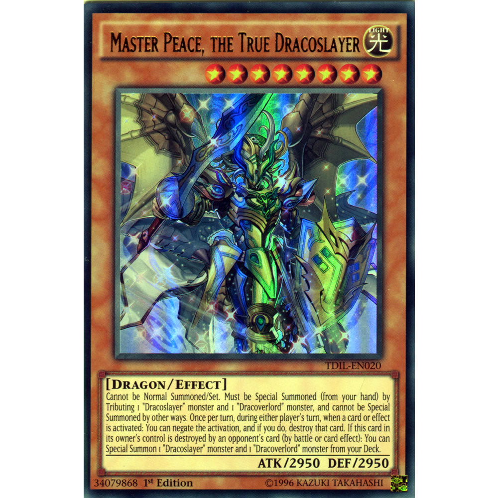 Master Peace, the True Dracoslayer TDIL-EN020 Yu-Gi-Oh! Card from the The Dark Illusion Set