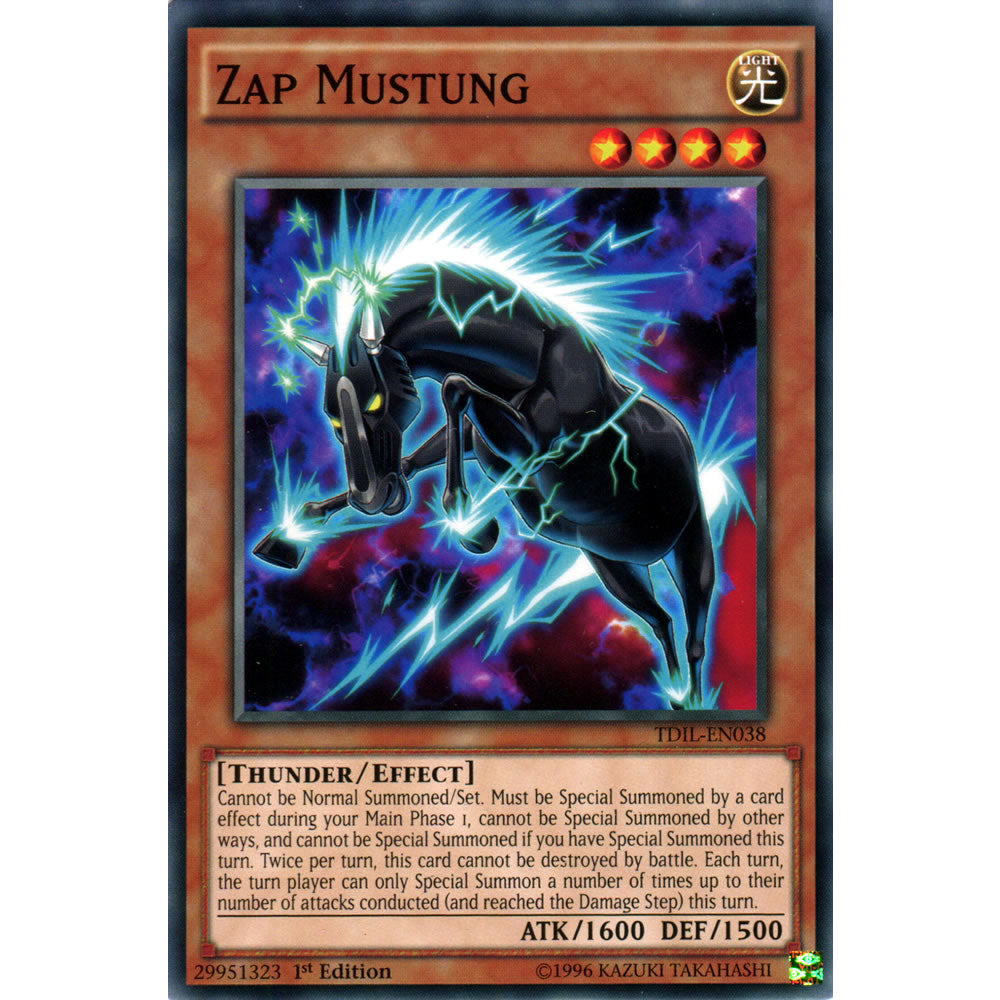 Zap Mustung TDIL-EN038 Yu-Gi-Oh! Card from the The Dark Illusion Set
