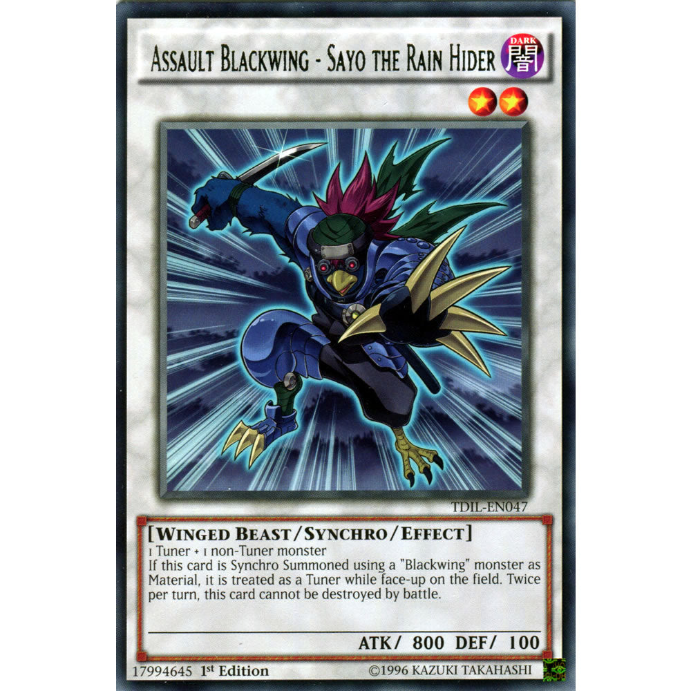 Assault Blackwing - Sayo the Rain Hider TDIL-EN047 Yu-Gi-Oh! Card from the The Dark Illusion Set