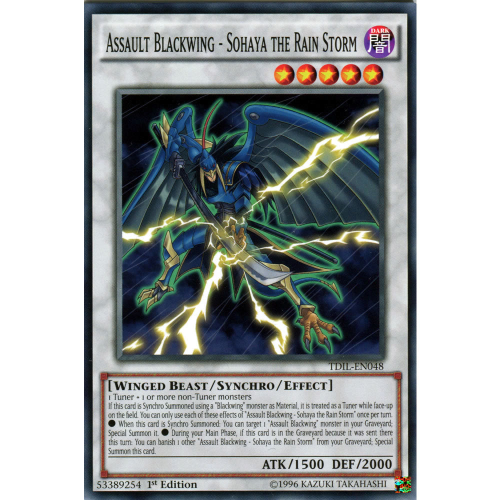 Assault Blackwing - Sohaya the Rain Storm TDIL-EN048 Yu-Gi-Oh! Card from the The Dark Illusion Set