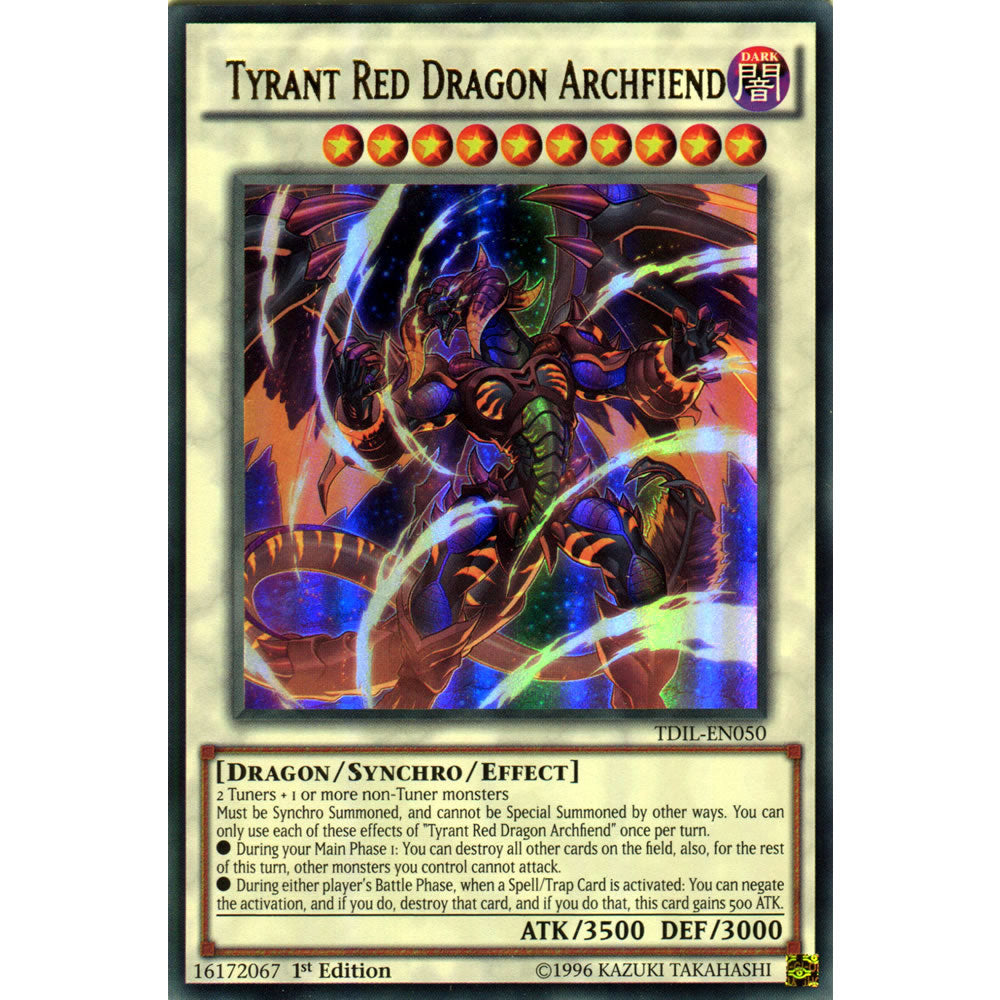 Tyrant Red Dragon Archfiend TDIL-EN050 Yu-Gi-Oh! Card from the The Dark Illusion Set