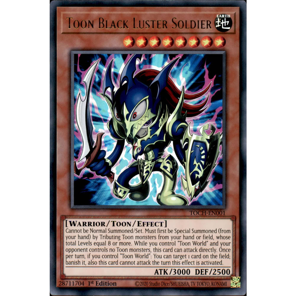 Toon Black Luster Soldier TOCH-EN001 Yu-Gi-Oh! Card from the Toon Chaos Set