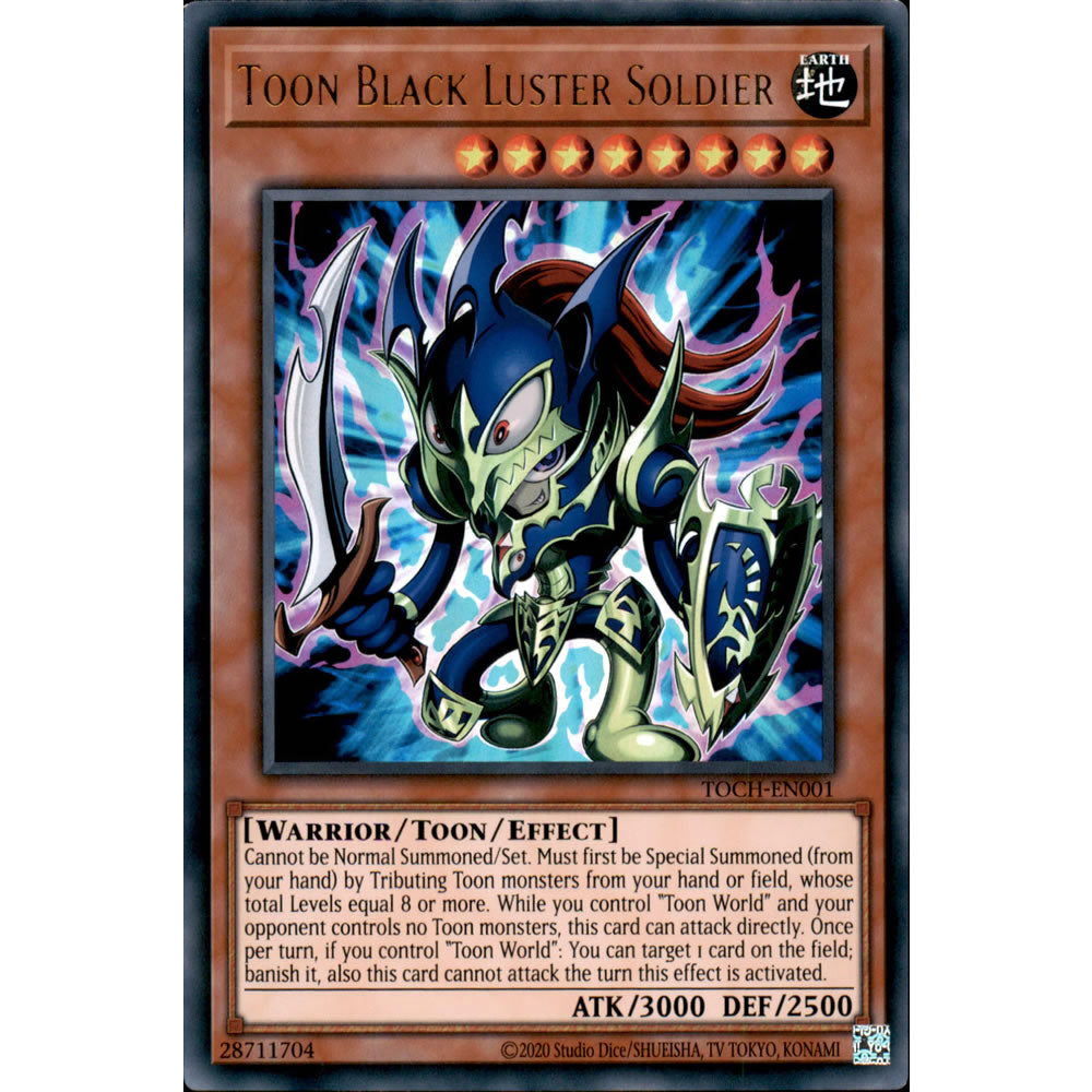Toon Black Luster Soldier TOCH-EN001 Yu-Gi-Oh! Card from the Toon Chaos Set