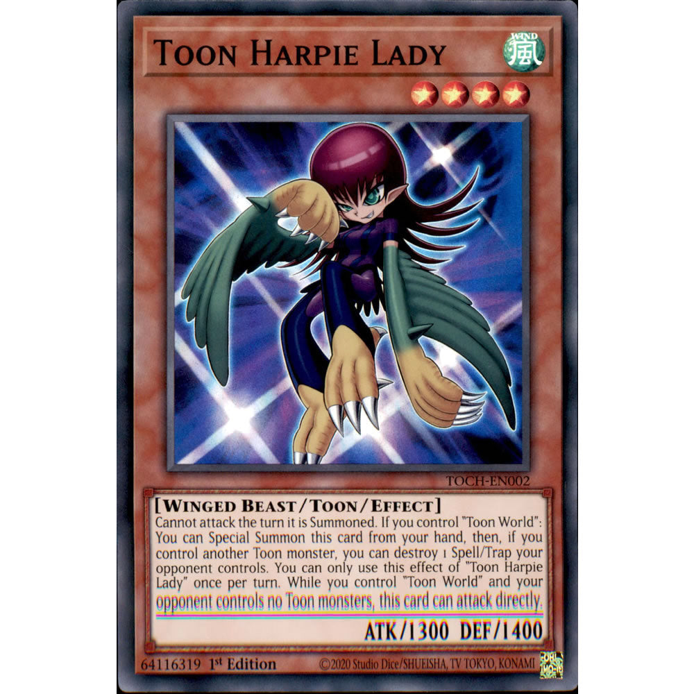 Toon Harpie Lady TOCH-EN002 Yu-Gi-Oh! Card from the Toon Chaos Set