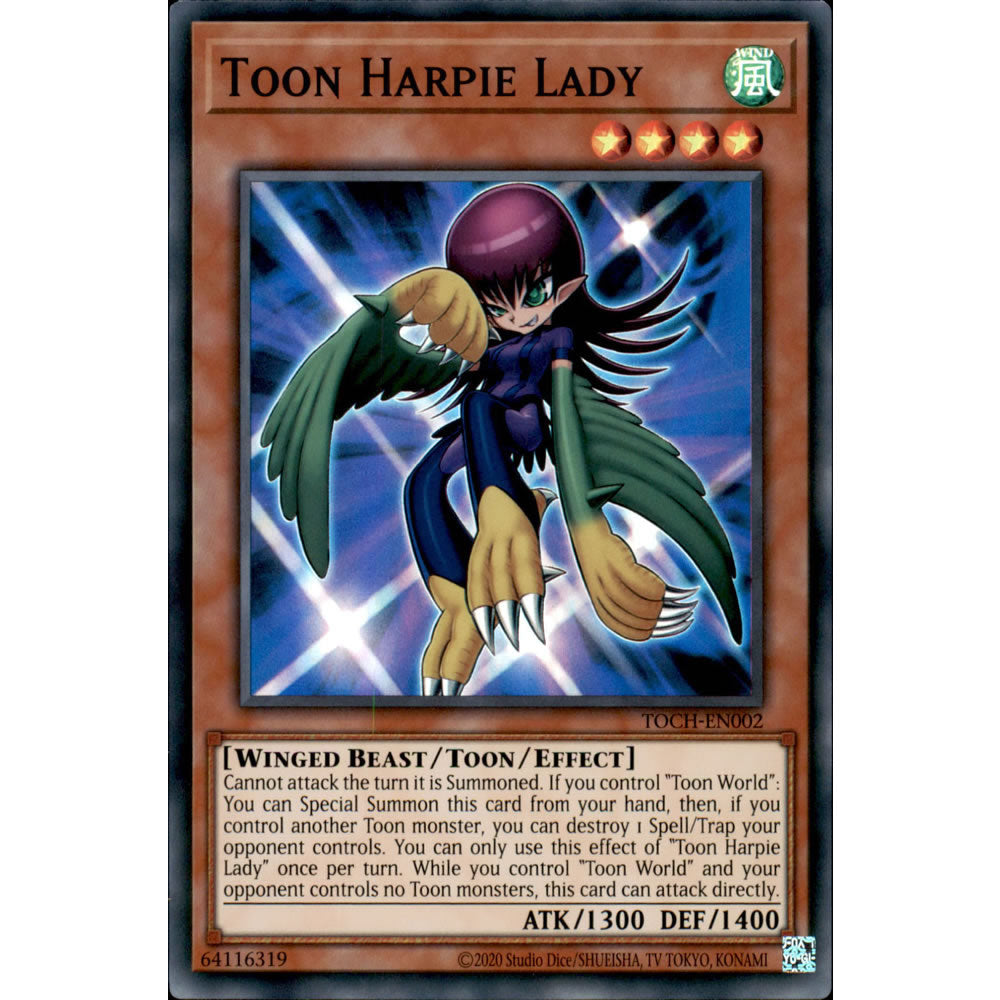 Toon Harpie Lady TOCH-EN002 Yu-Gi-Oh! Card from the Toon Chaos Set