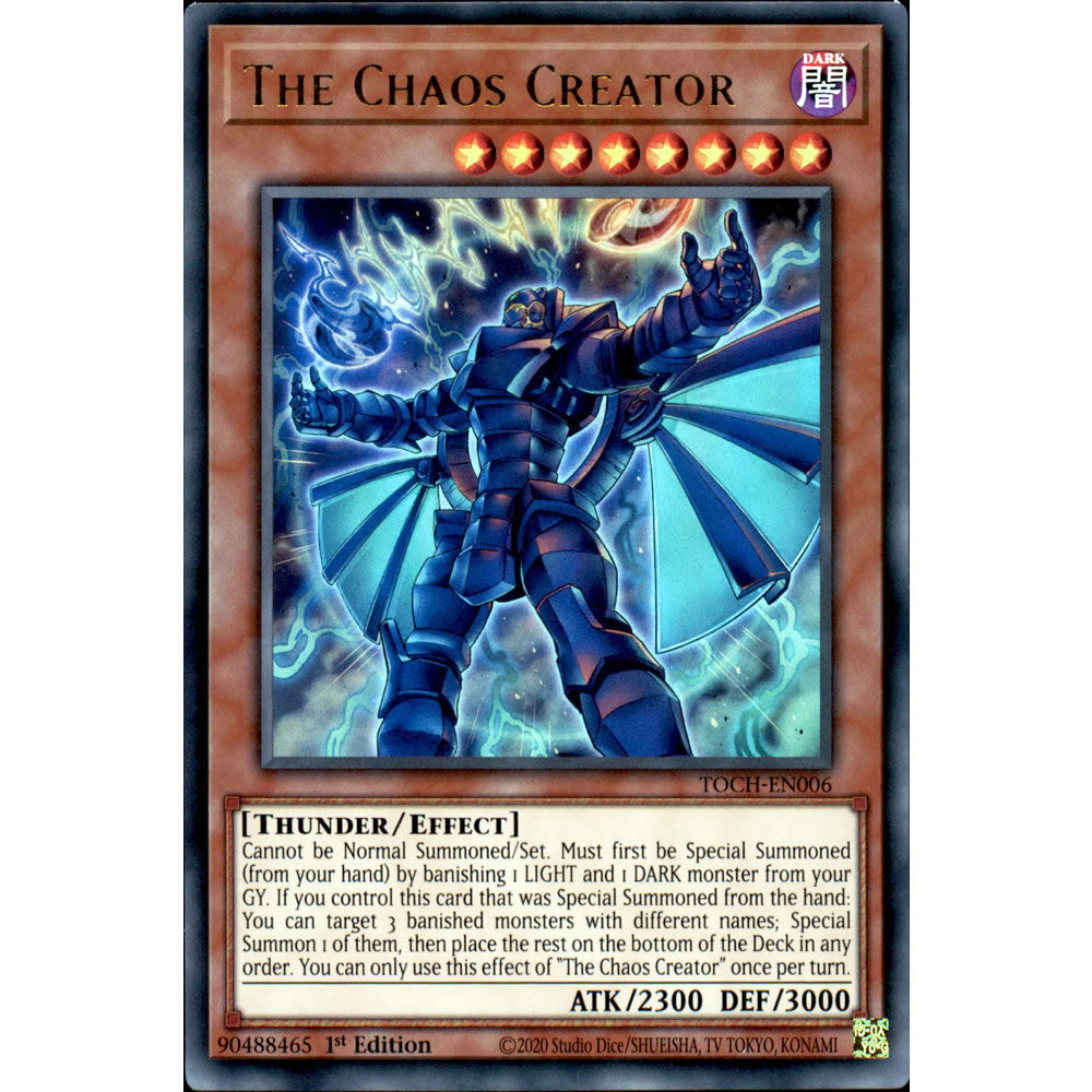 The Chaos Creator TOCH-EN006 Yu-Gi-Oh! Card from the Toon Chaos Set