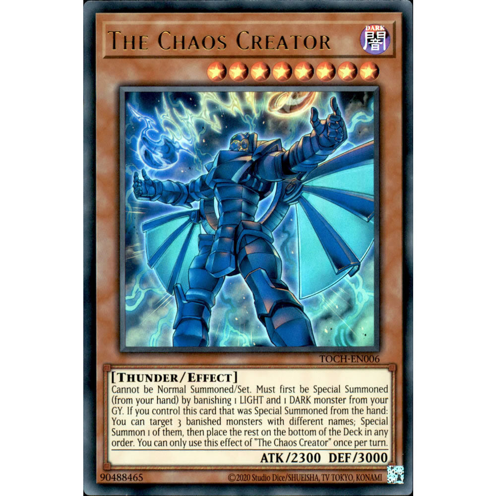 The Chaos Creator TOCH-EN006 Yu-Gi-Oh! Card from the Toon Chaos Set