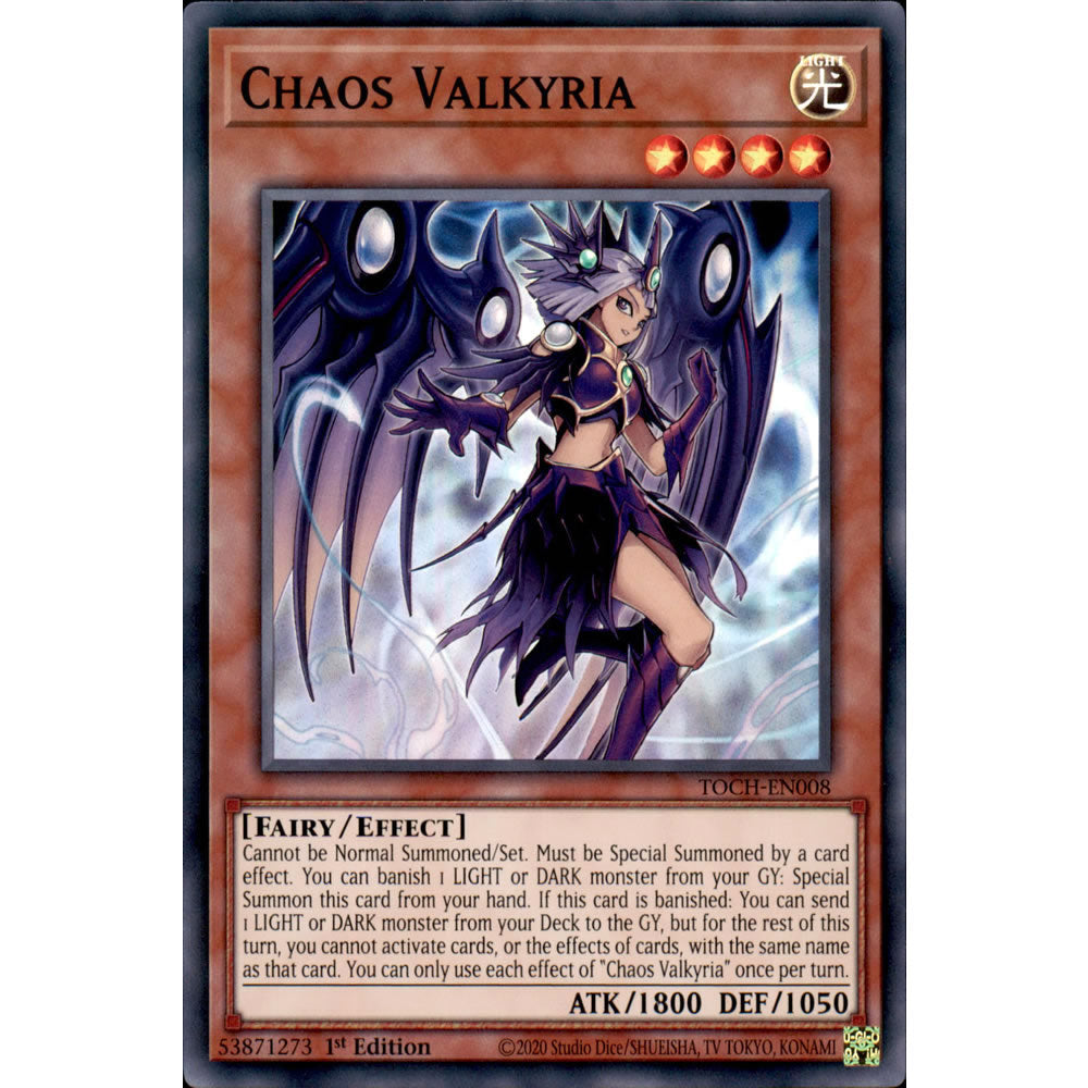 Chaos Valkyria TOCH-EN008 Yu-Gi-Oh! Card from the Toon Chaos Set