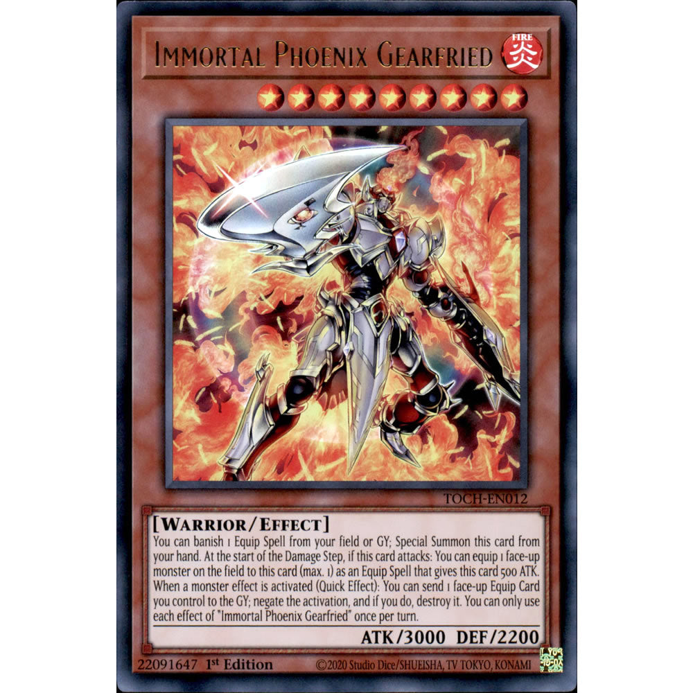 Immortal Phoenix Gearfried TOCH-EN012 Yu-Gi-Oh! Card from the Toon Chaos Set