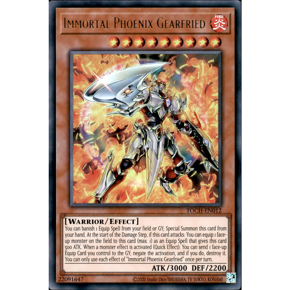 Immortal Phoenix Gearfried TOCH-EN012 Yu-Gi-Oh! Card from the Toon Chaos Set