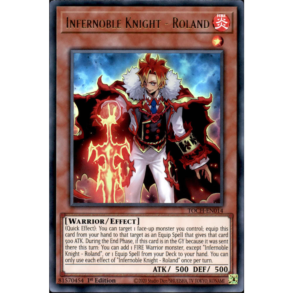 Infernoble Knight - Roland TOCH-EN014 Yu-Gi-Oh! Card from the Toon Chaos Set