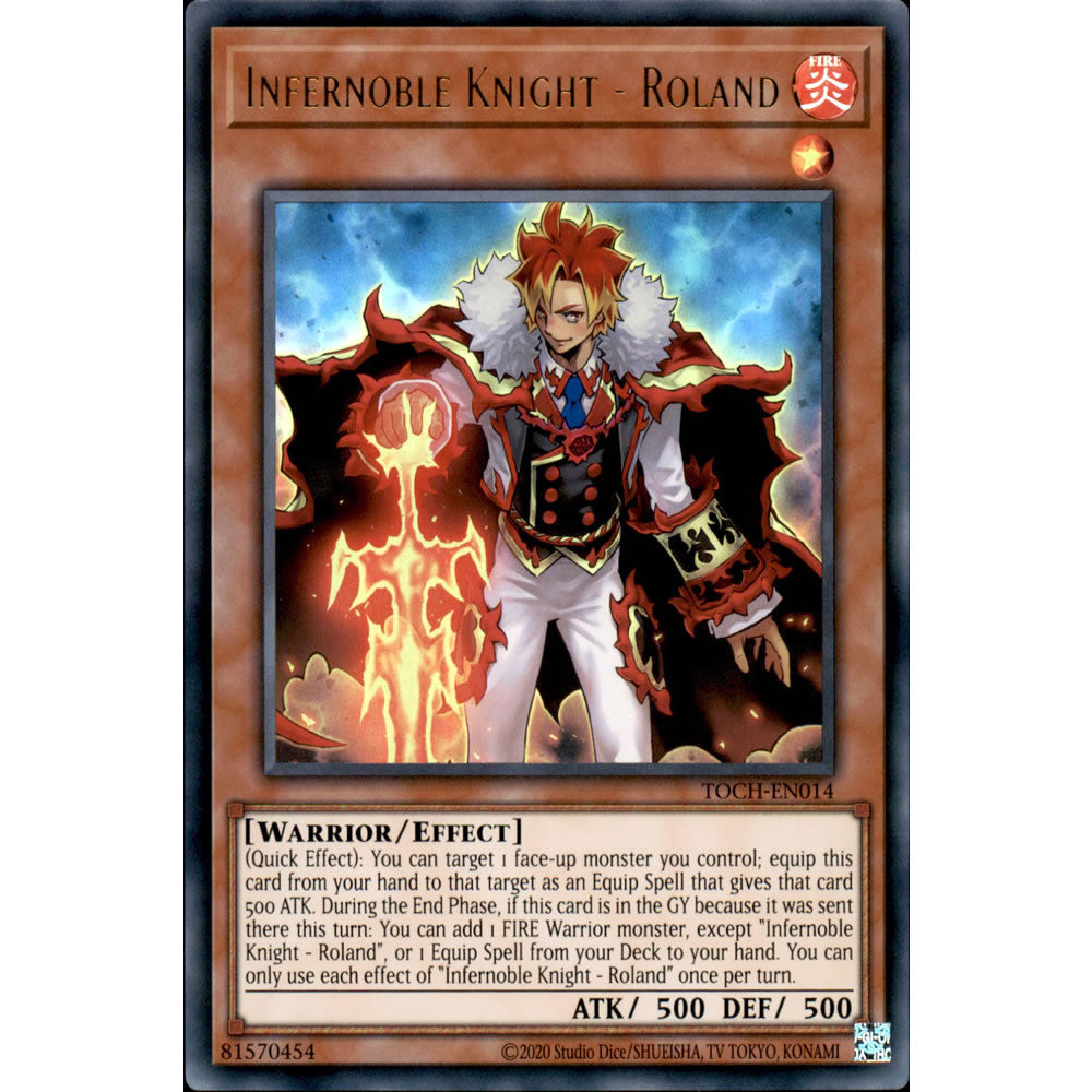 Infernoble Knight - Roland TOCH-EN014 Yu-Gi-Oh! Card from the Toon Chaos Set