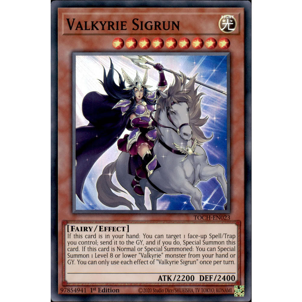 Valkyrie Sigrun TOCH-EN023 Yu-Gi-Oh! Card from the Toon Chaos Set