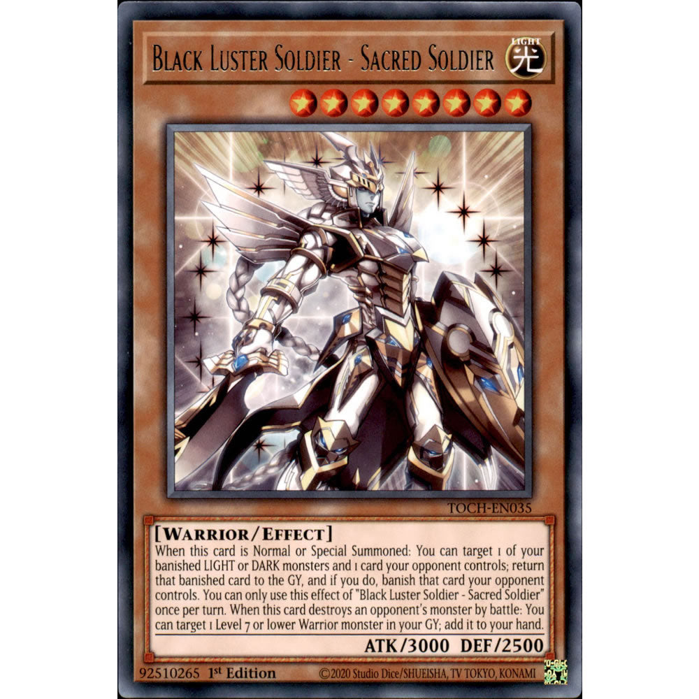 Black Luster Soldier - Sacred Soldier TOCH-EN035 Yu-Gi-Oh! Card from the Toon Chaos Set