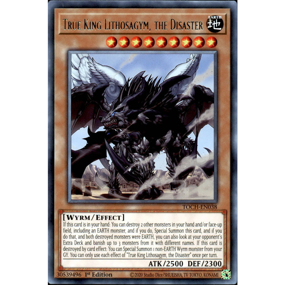 True King Lithosagym, the Disaster TOCH-EN038 Yu-Gi-Oh! Card from the Toon Chaos Set
