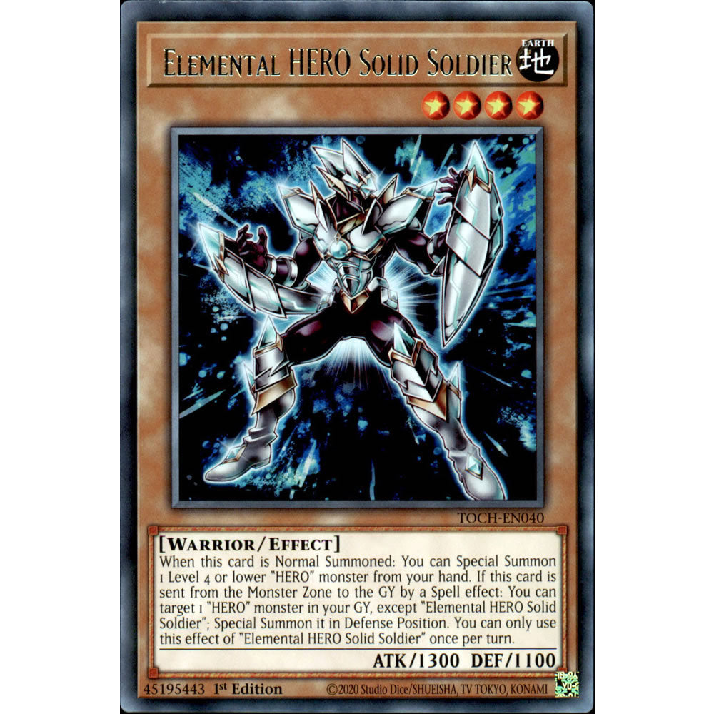 Elemental HERO Solid Soldier TOCH-EN040 Yu-Gi-Oh! Card from the Toon Chaos Set