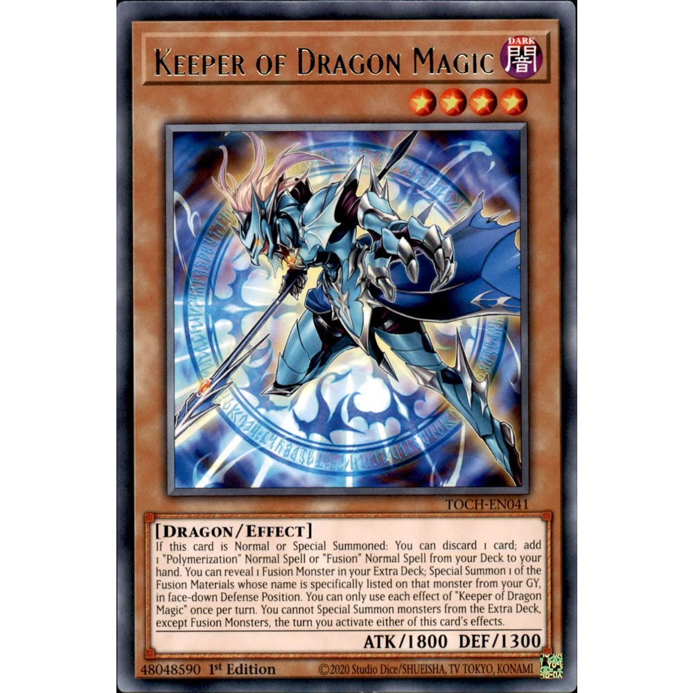 Keeper of Dragon Magic TOCH-EN041 Yu-Gi-Oh! Card from the Toon Chaos Set
