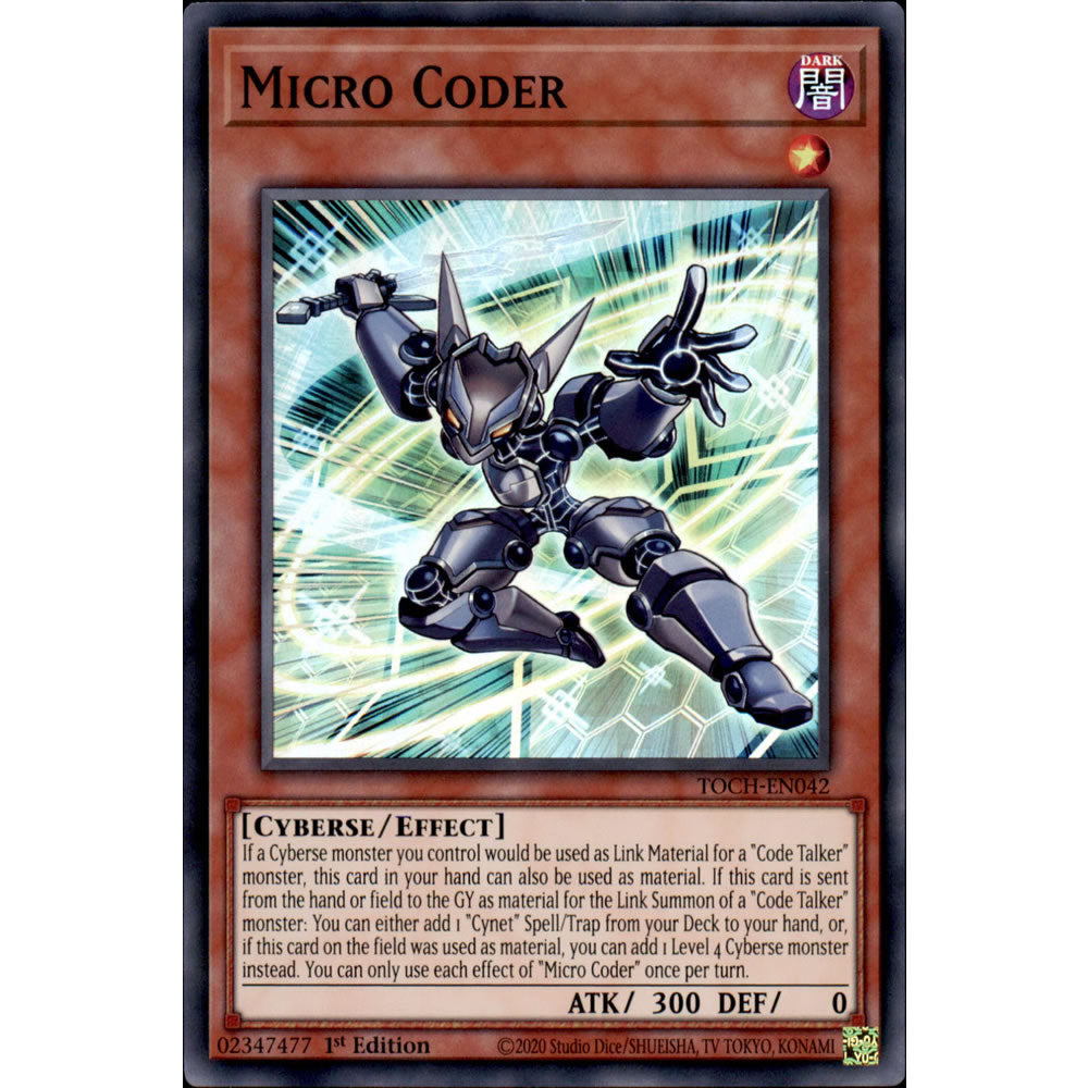 Micro Coder TOCH-EN042 Yu-Gi-Oh! Card from the Toon Chaos Set