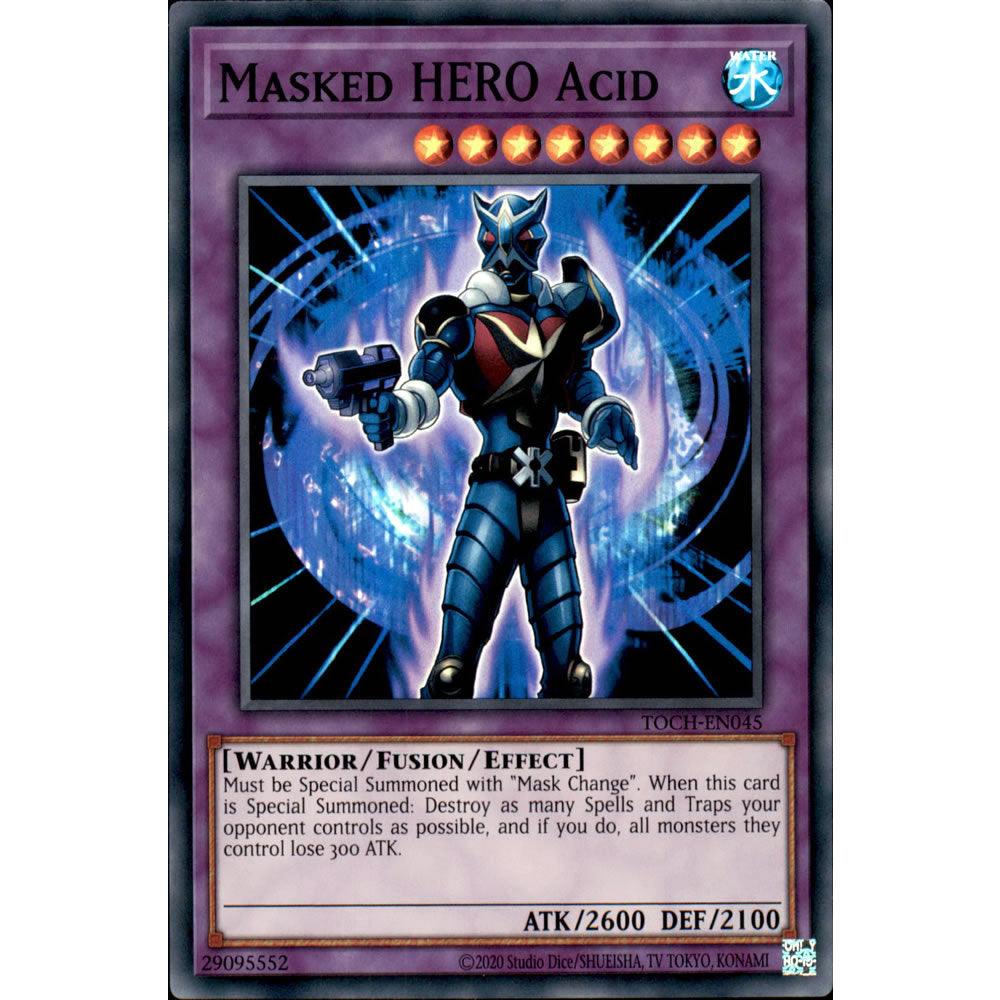 Masked HERO Acid TOCH-EN045 Yu-Gi-Oh! Card from the Toon Chaos Set