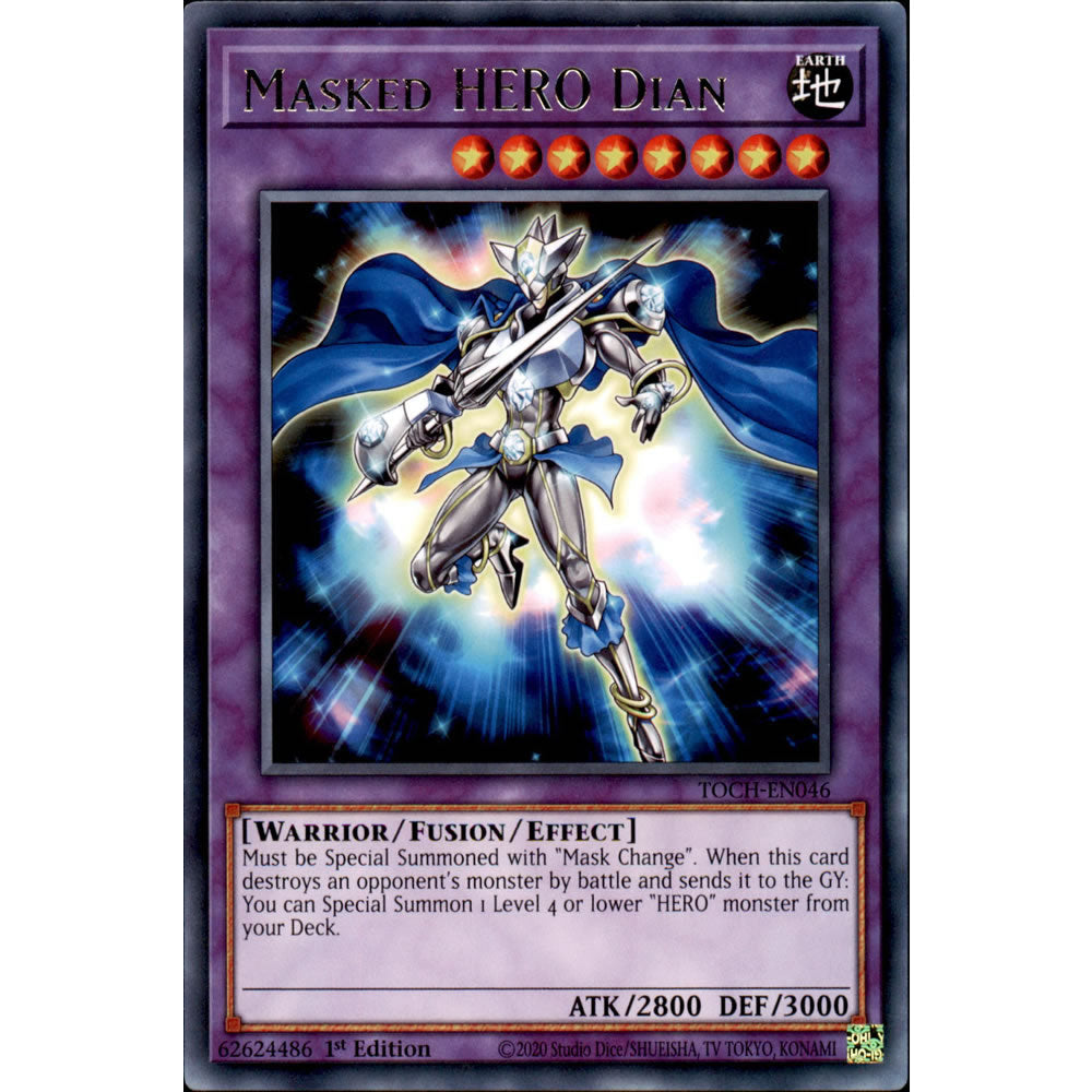Masked HERO Dian TOCH-EN046 Yu-Gi-Oh! Card from the Toon Chaos Set