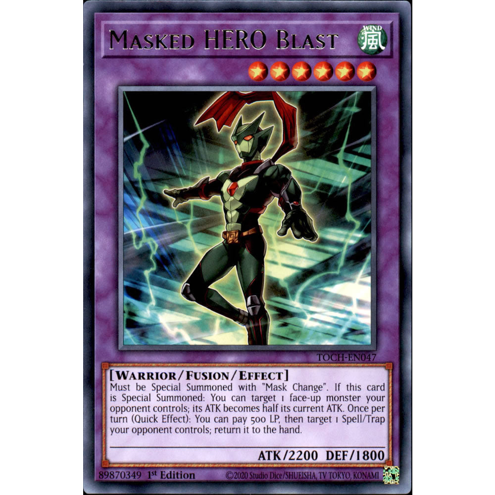 Masked HERO Blast TOCH-EN047 Yu-Gi-Oh! Card from the Toon Chaos Set