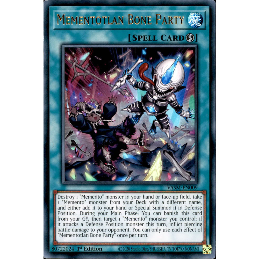 Mementotlan Bone Party VASM-EN009 Yu-Gi-Oh! Card from the Valiant Smashers Set