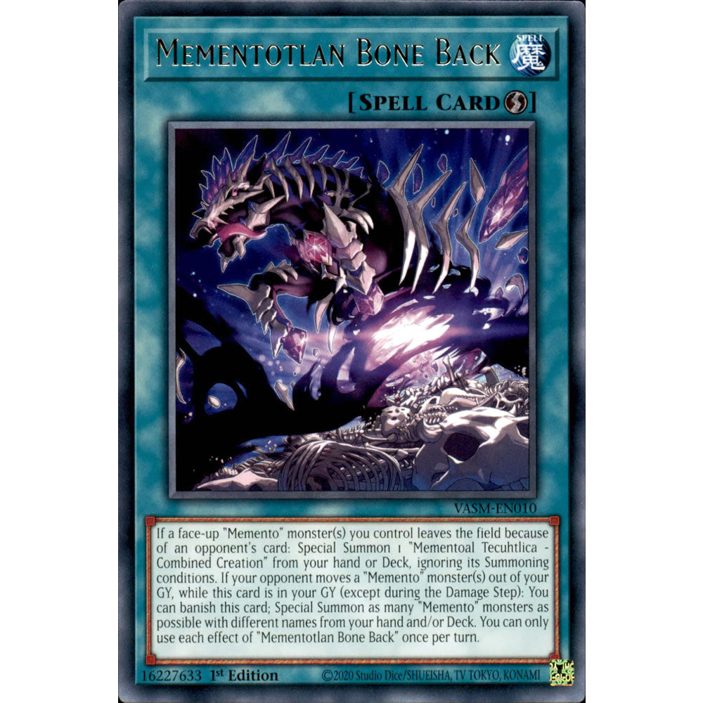 Mementotlan Bone Back VASM-EN010 Yu-Gi-Oh! Card from the Valiant Smashers Set