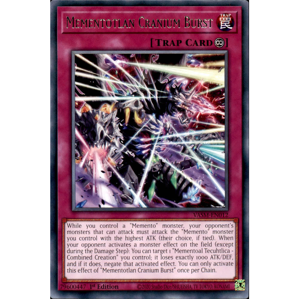 Mementotlan Cranium Burst VASM-EN012 Yu-Gi-Oh! Card from the Valiant Smashers Set