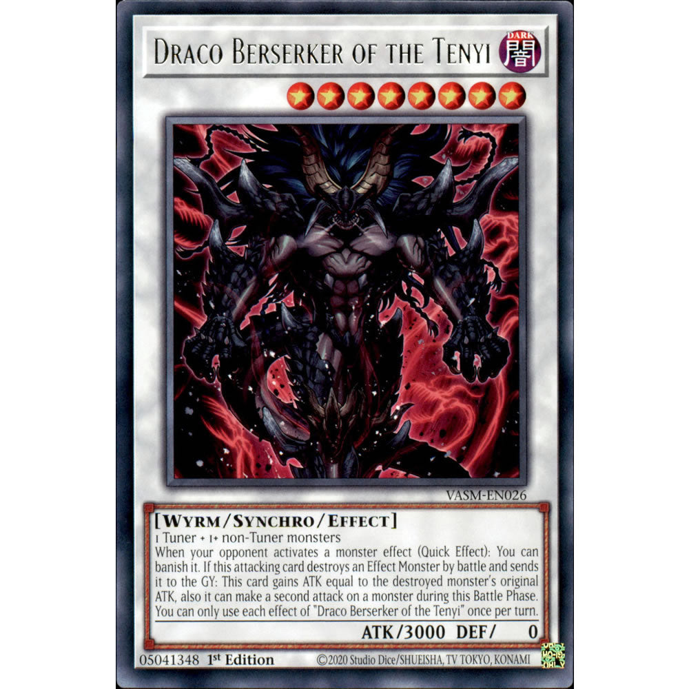 Draco Berserker of the Tenyi VASM-EN026 Yu-Gi-Oh! Card from the Valiant Smashers Set