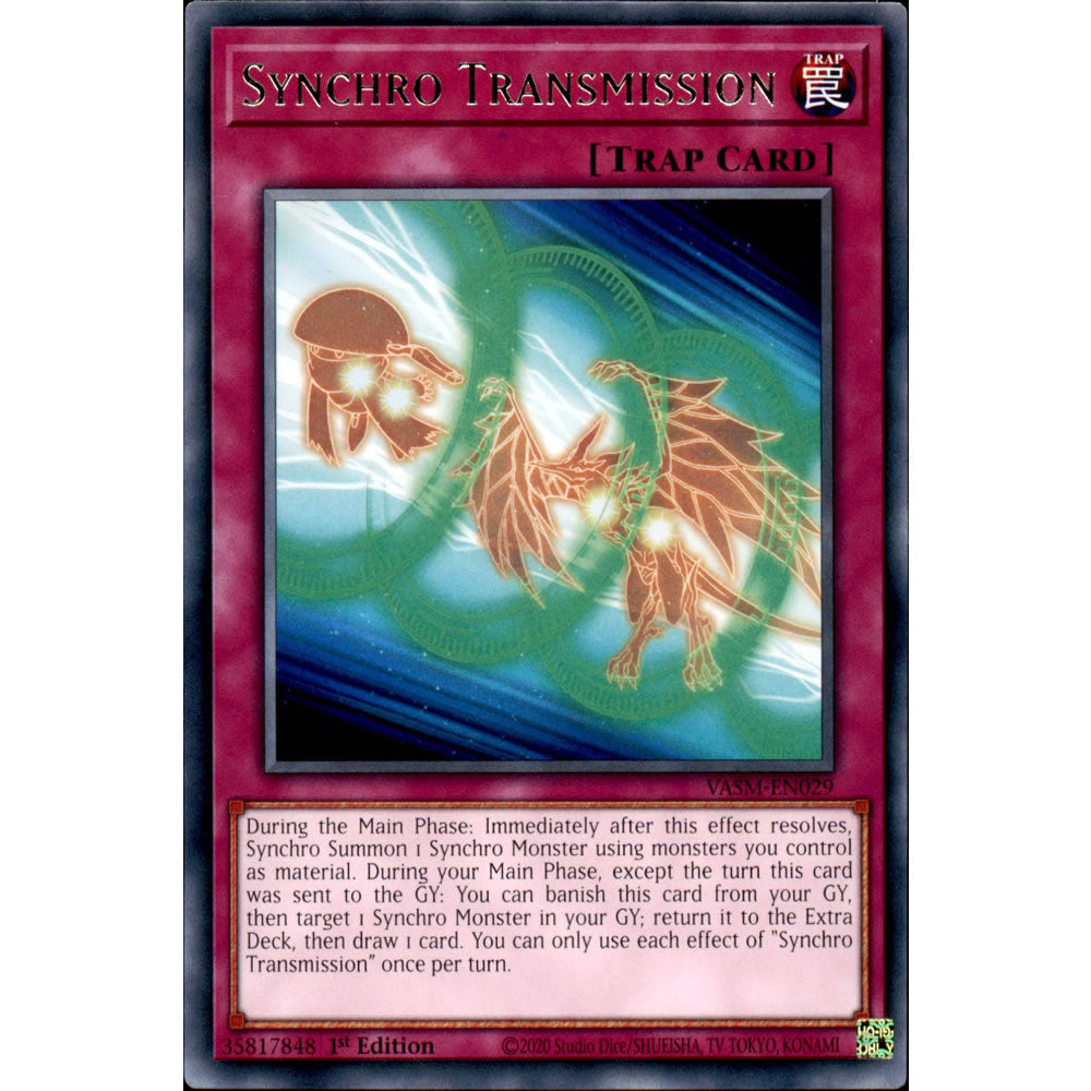 Synchro Transmission VASM-EN029 Yu-Gi-Oh! Card from the Valiant Smashers Set