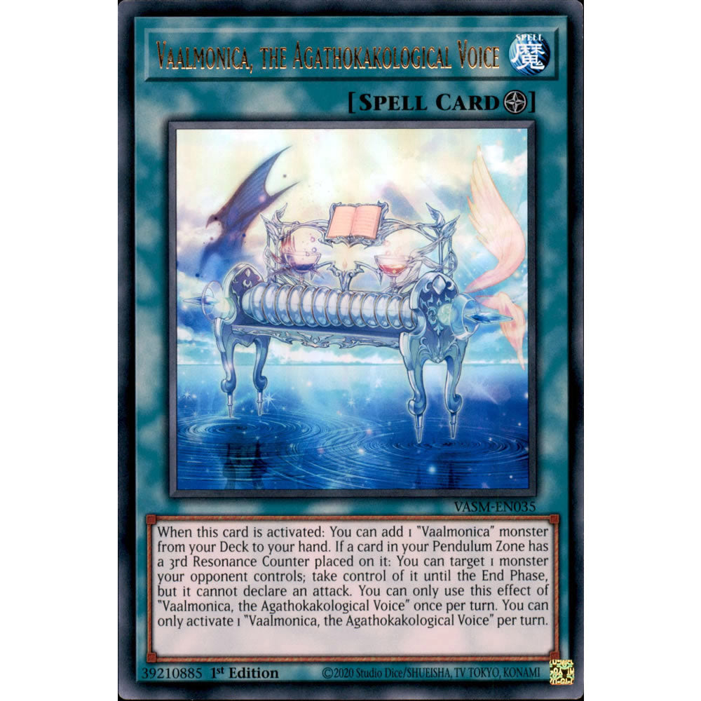 Vaalmonica, the Agathokakological Voice VASM-EN035 Yu-Gi-Oh! Card from the Valiant Smashers Set