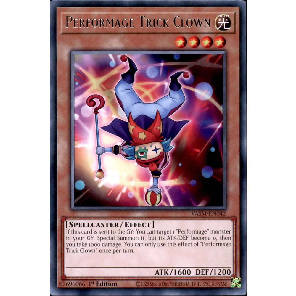 Performage Trick Clown VASM-EN042 Yu-Gi-Oh! Card from the Valiant Smashers Set