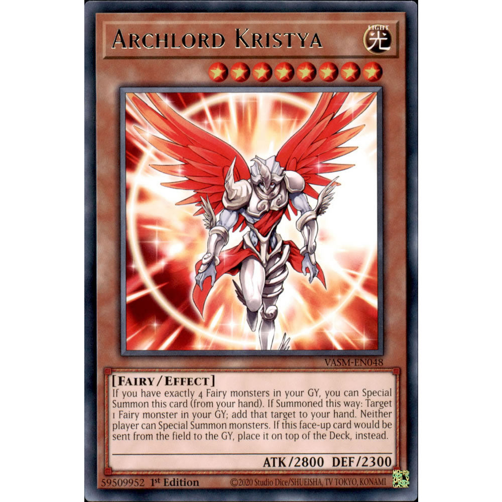 Archlord Kristya VASM-EN048 Yu-Gi-Oh! Card from the Valiant Smashers Set