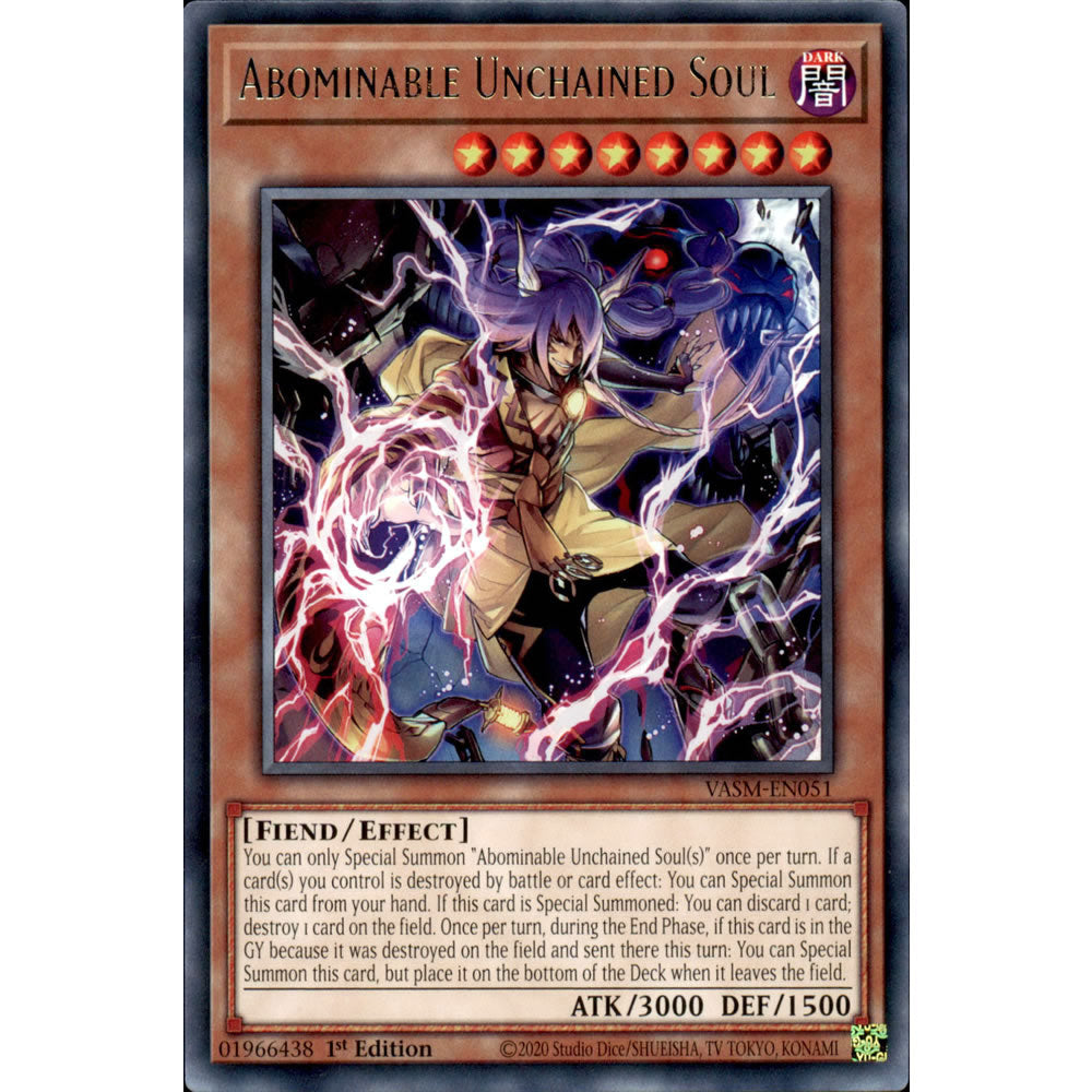 Abominable Unchained Soul VASM-EN051 Yu-Gi-Oh! Card from the Valiant Smashers Set