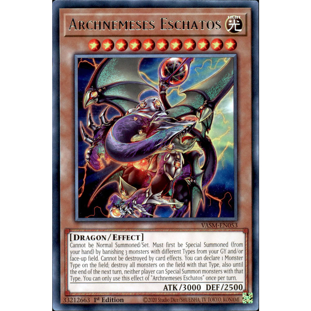 Archnemeses Eschatos VASM-EN053 Yu-Gi-Oh! Card from the Valiant Smashers Set