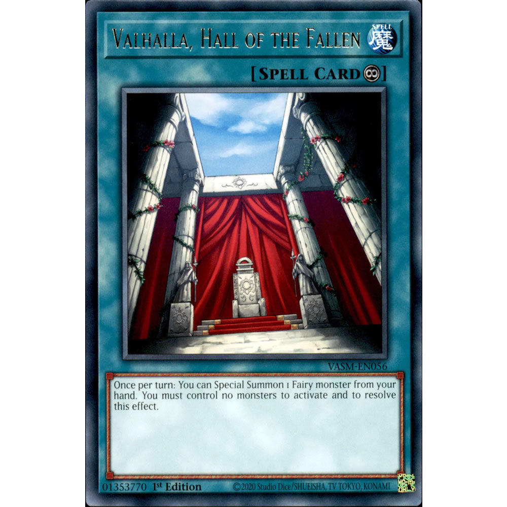 Valhalla, Hall of the Fallen VASM-EN056 Yu-Gi-Oh! Card from the Valiant Smashers Set