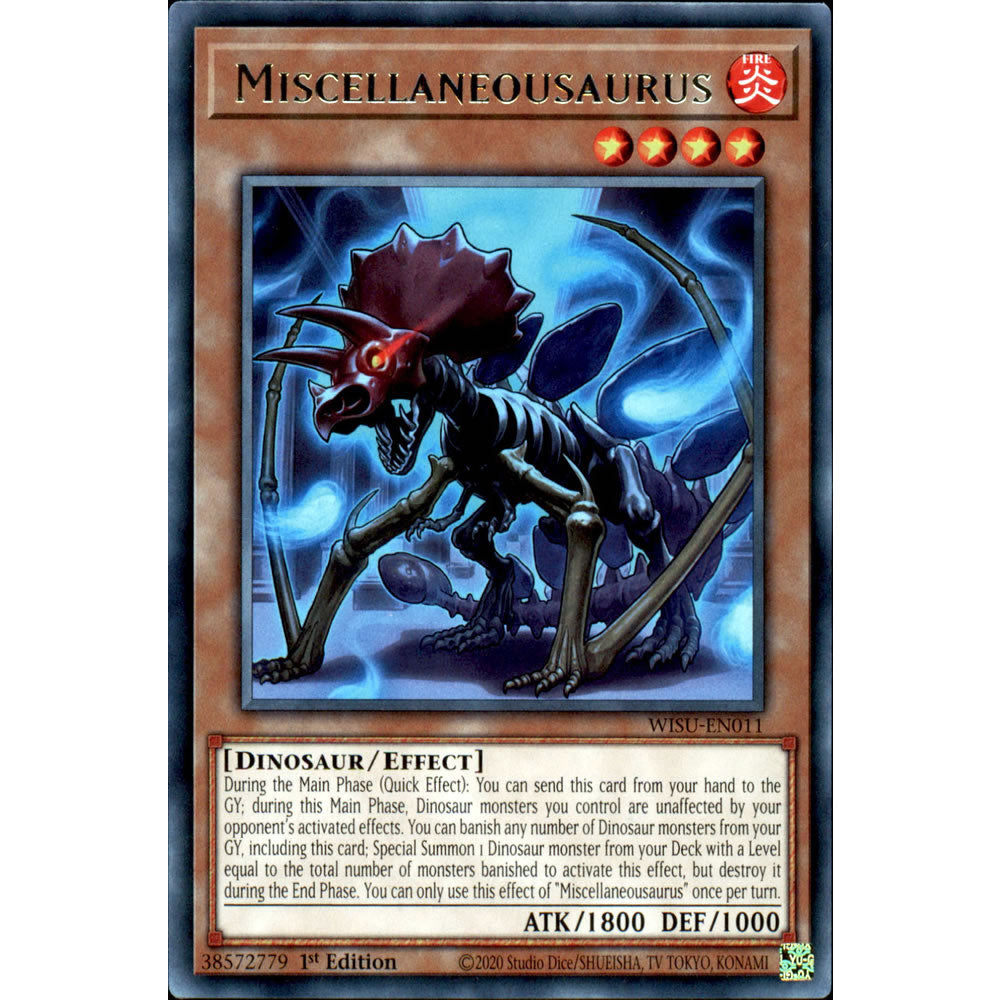 Miscellaneousaurus WISU-EN011 Yu-Gi-Oh! Card from the Wild Survivors Set