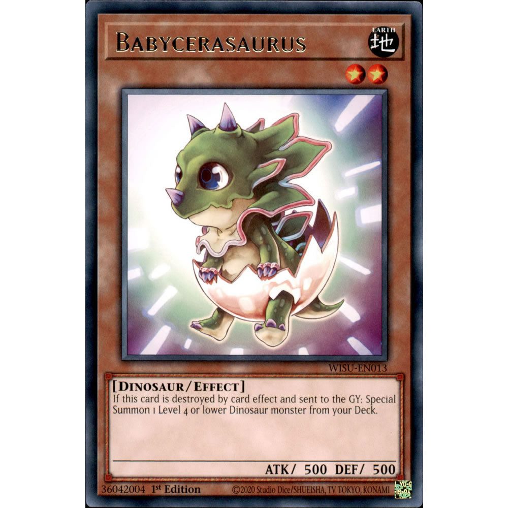 Babycerasaurus WISU-EN013 Yu-Gi-Oh! Card from the Wild Survivors Set