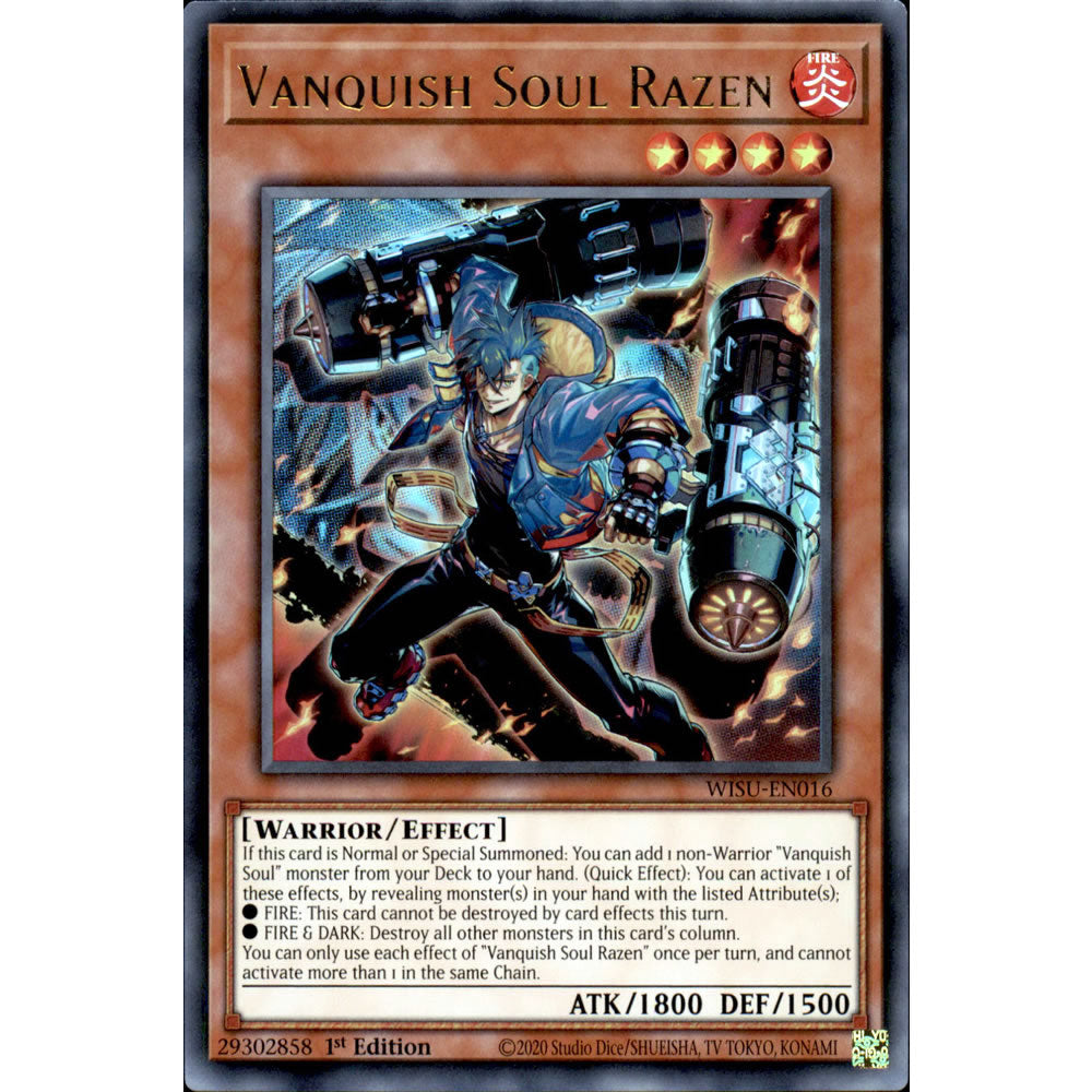 Vanquish Soul Razen WISU-EN016 Yu-Gi-Oh! Card from the Wild Survivors Set