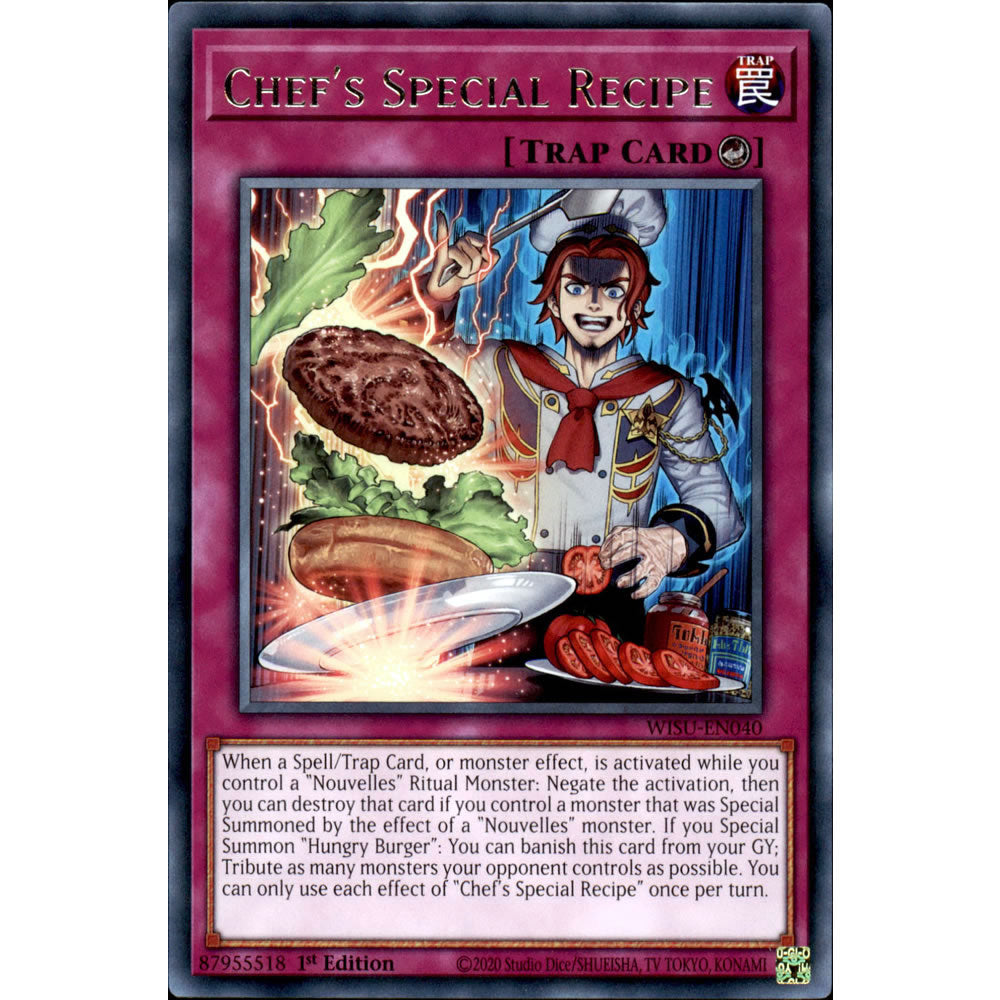 Chef's Special Recipe WISU-EN040 Yu-Gi-Oh! Card from the Wild Survivors Set