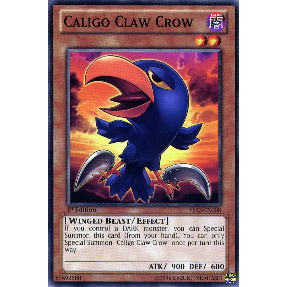 Caligo Claw Crow YS13-EN008 Yu-Gi-Oh! Card from the V for Victory Set