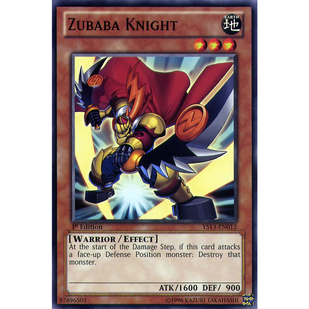 Zubaba Knight YS13-EN012 Yu-Gi-Oh! Card from the V for Victory Set