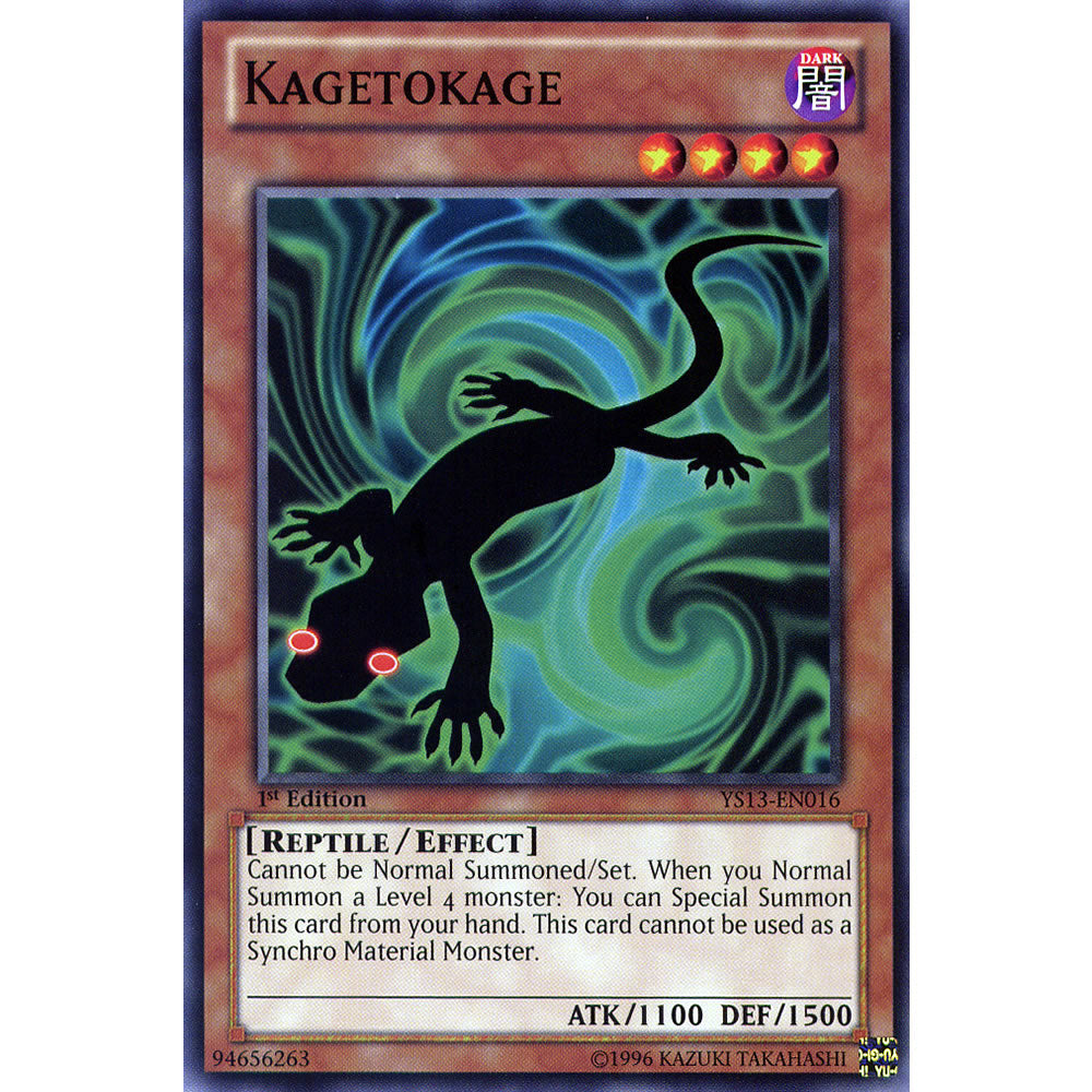 Kagetokage YS13-EN016 Yu-Gi-Oh! Card from the V for Victory Set