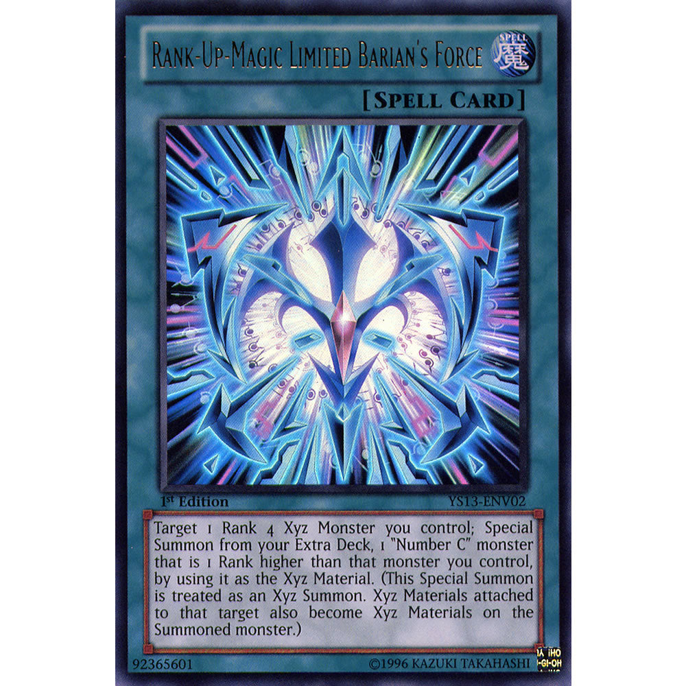 Rank-Up-Magic Limited Barian's Force YS13-ENV02 Yu-Gi-Oh! Card from the V for Victory Set