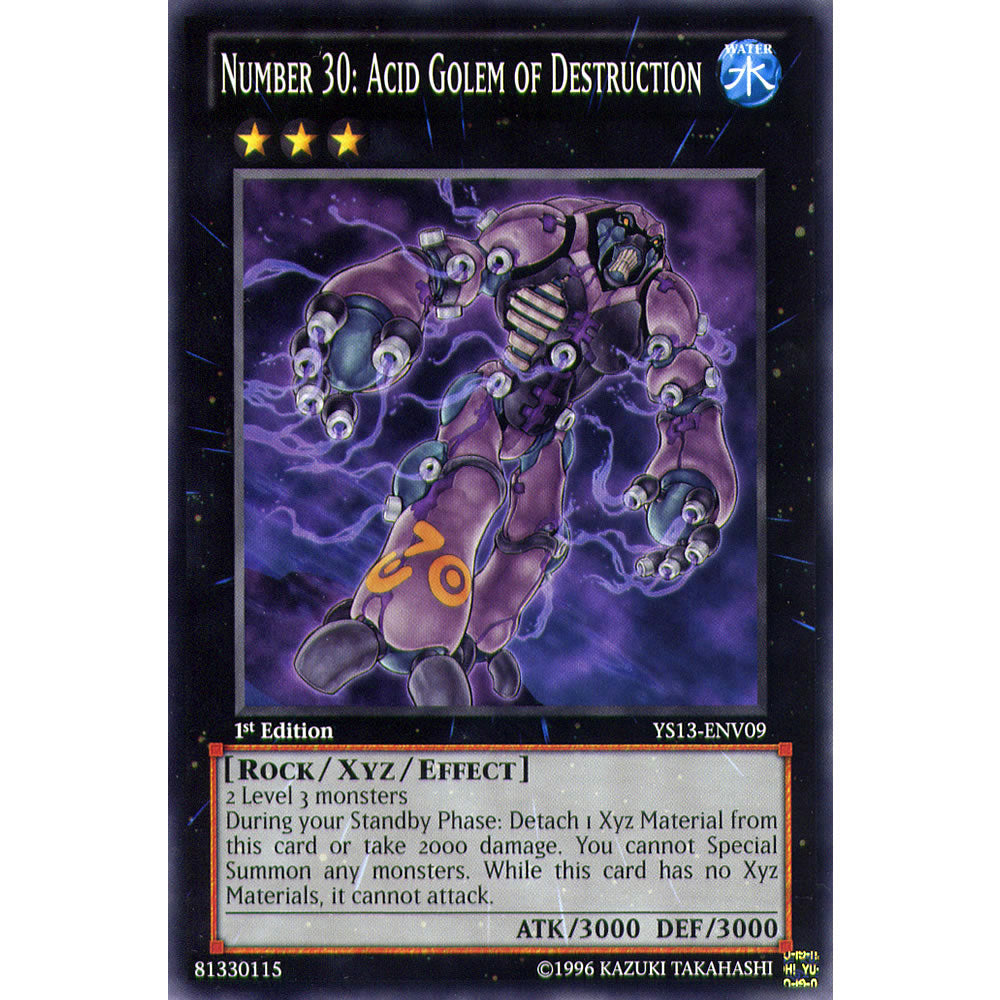 Number 30: Acid Golem of Destruction YS13-ENV09 Yu-Gi-Oh! Card from the V for Victory Set