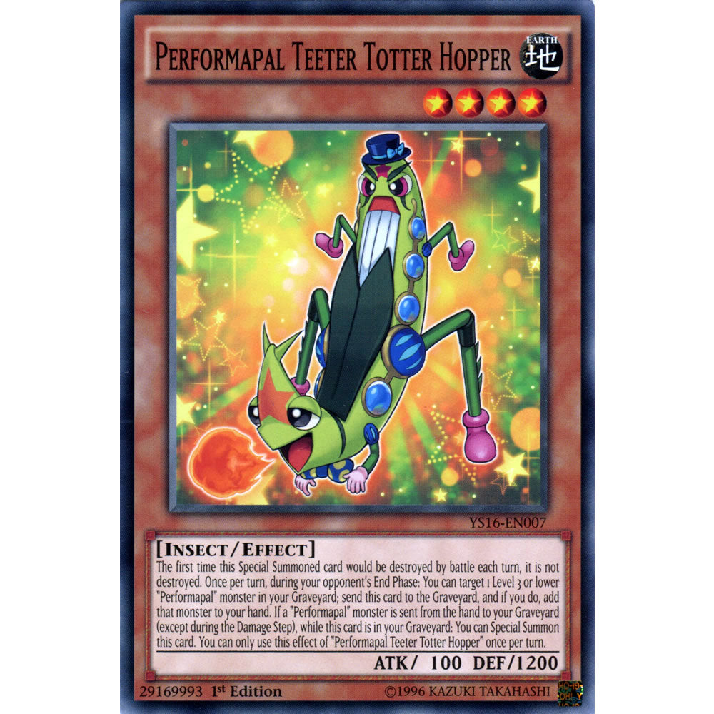 Performapal Teeter Totter Hopper YS16-EN007 Yu-Gi-Oh! Card from the Yuya Set