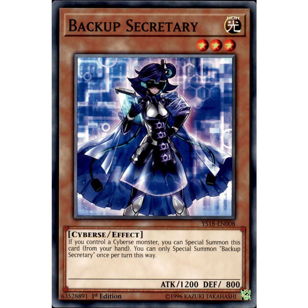 Backup Secretary YS18-EN008 Yu-Gi-Oh! Card from the Codebreaker Set