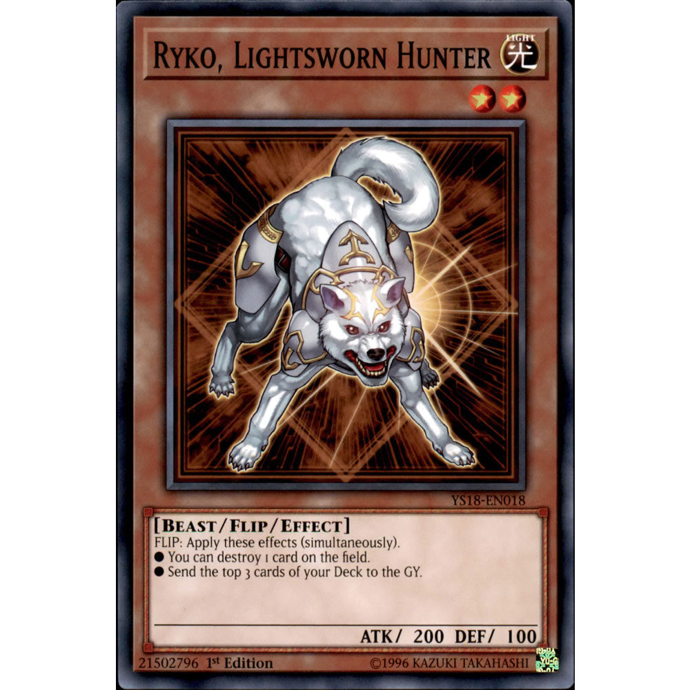 Ryko, Lightsworn Hunter YS18-EN018 Yu-Gi-Oh! Card from the Codebreaker Set